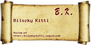 Bilszky Kitti névjegykártya
