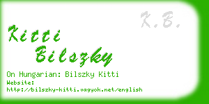 kitti bilszky business card